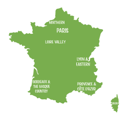 France Map and golf regions