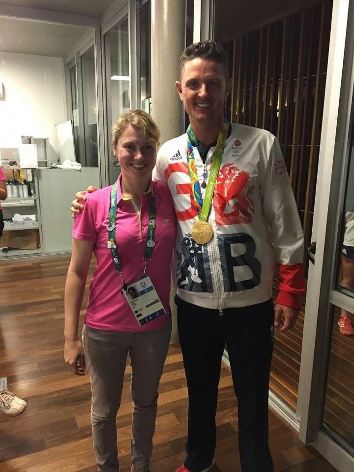 2016 Olympic Games Gold Medalist Justin Rose with Fanny Chase in Rio Brazil