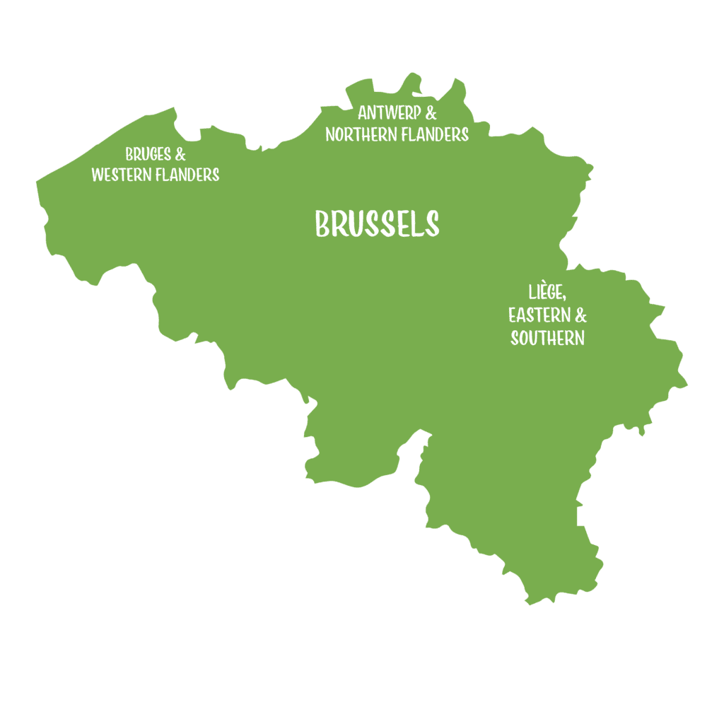 Belgium Map and golf regions