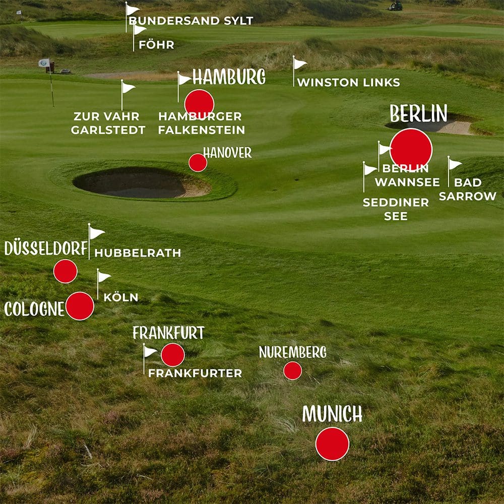 Map Best Golf Courses in Germany Deutschland Golfplatz Europe