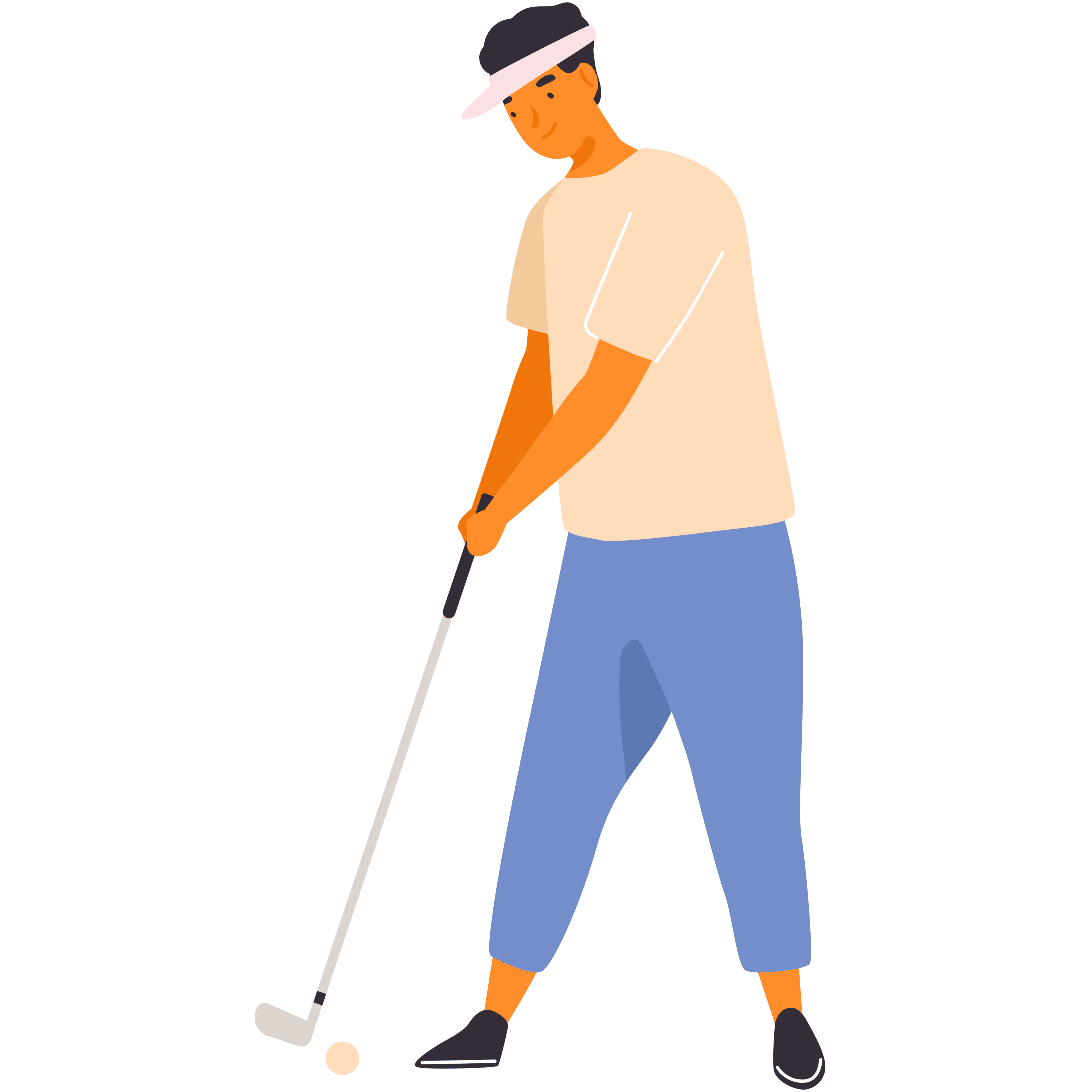 People Golfing Clipart
