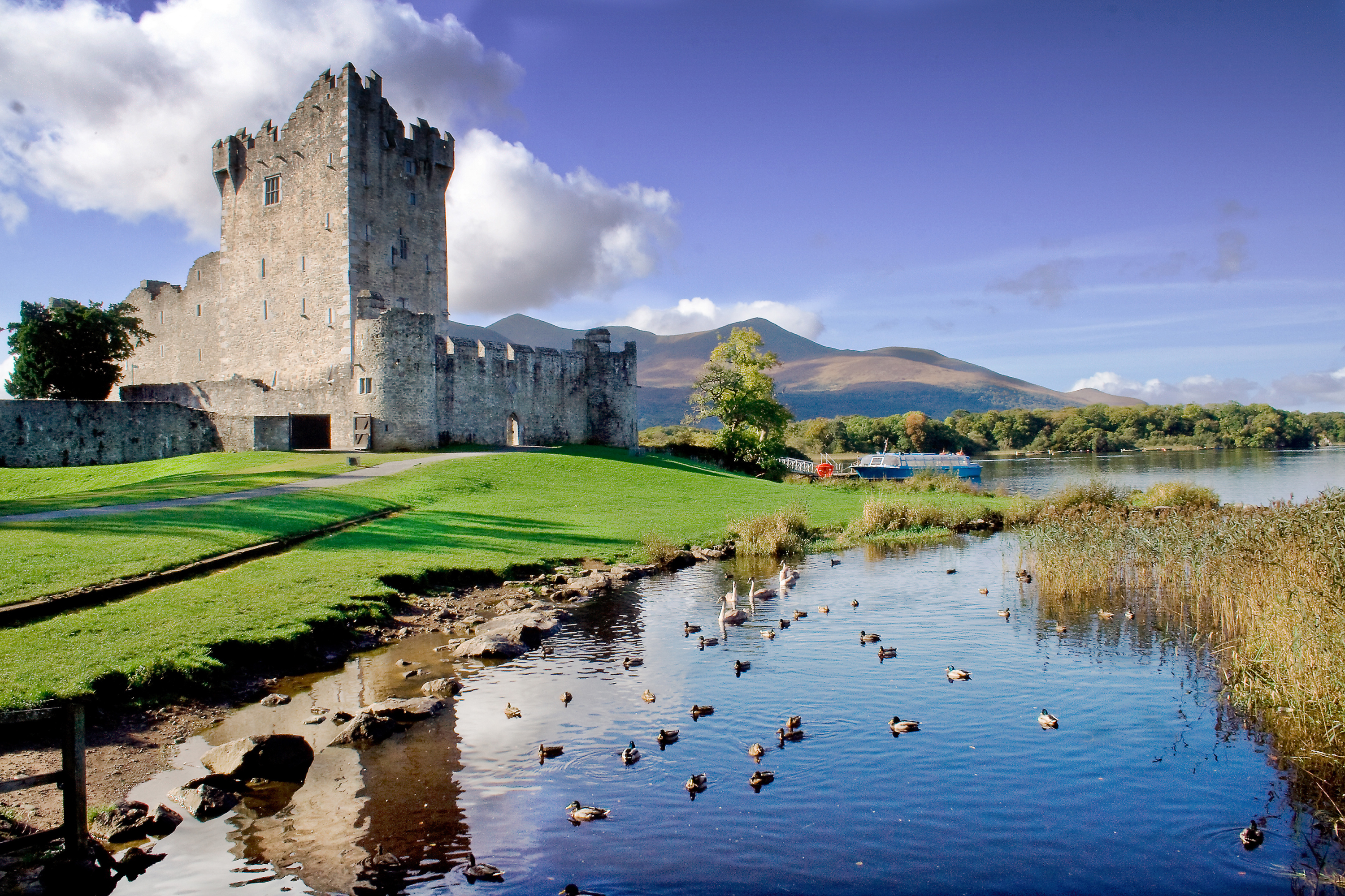 Ross Castle and Killarney National Park in Killarney South West Ireland