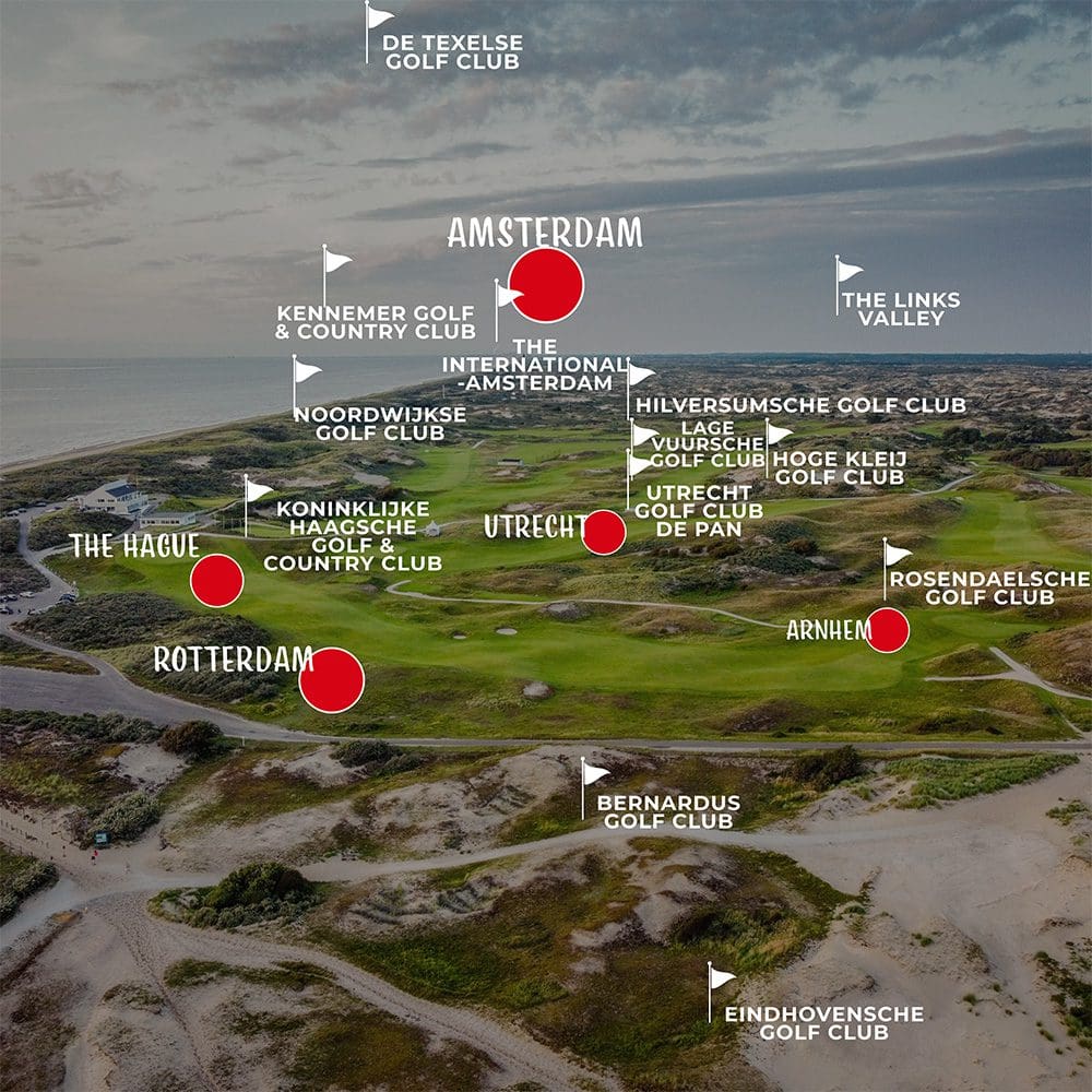 Map Best Golf Courses in the Netherlands