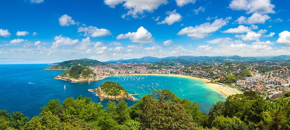 San Sebastian Bay and cityscape Spain Europe