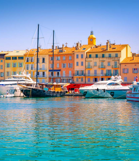 The colorful port of St Tropez in France