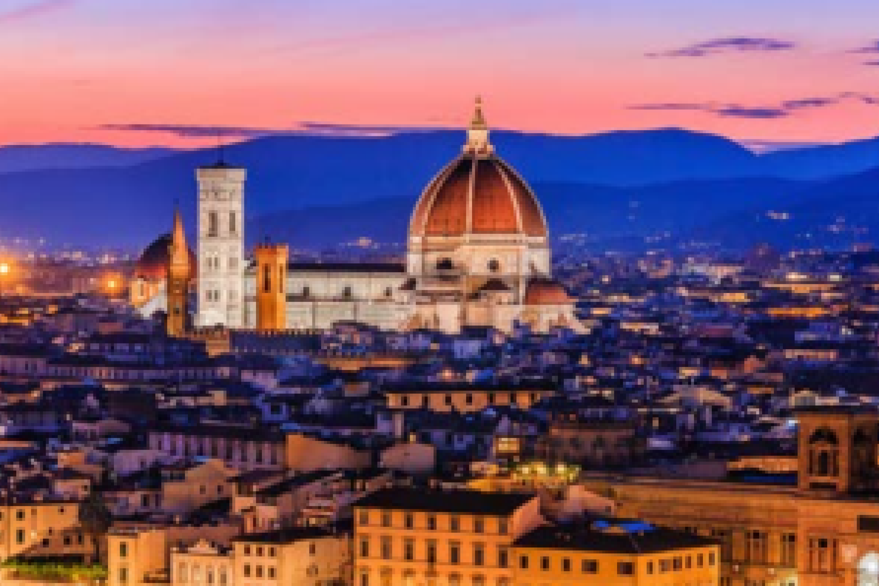 Florence Duomo at night in Tuscany Italy