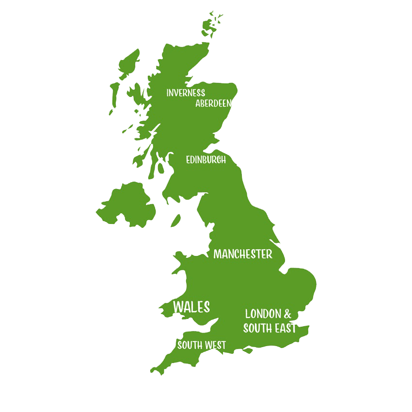 UK Map and golf regions CHASEGOLF Travel