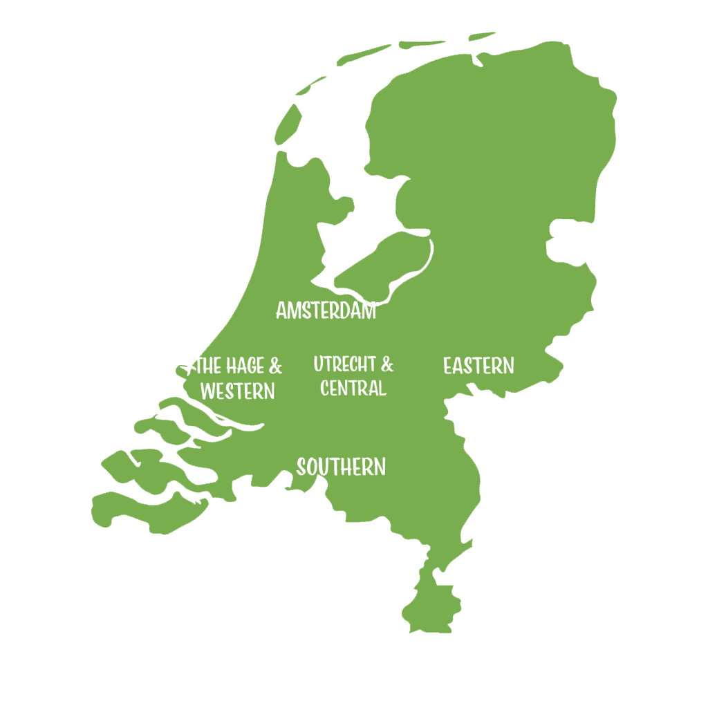 The Netherlands Country Map and golf regions