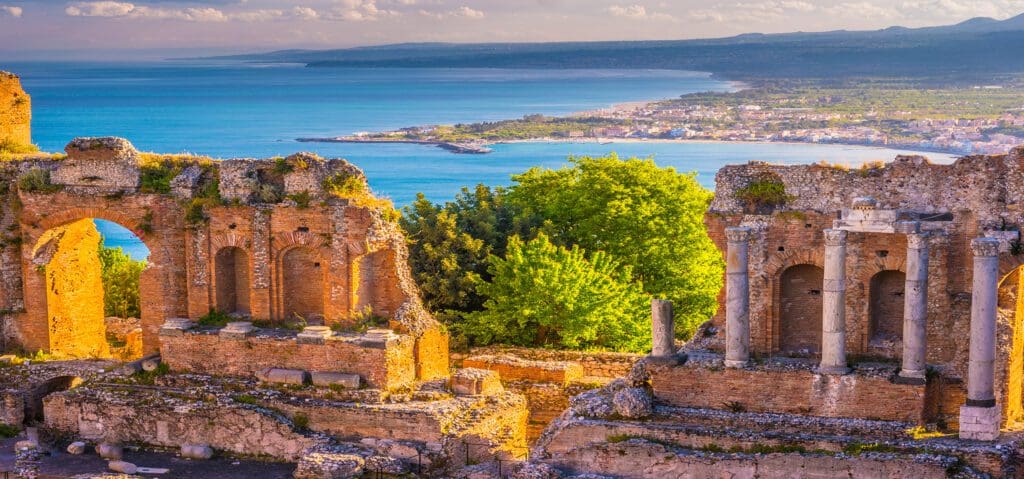 Ruins in Taormina Sicily 