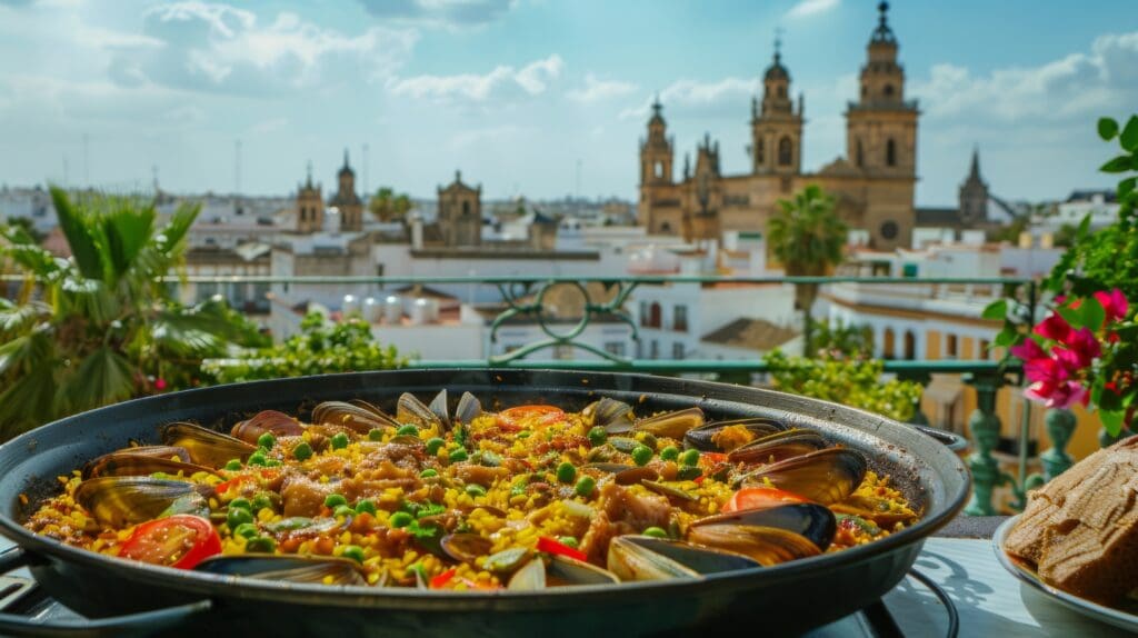 Andalusian Paella in Sevilla Spain 